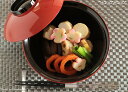 【クーポン配布中】6寸飛龍椀 朱ツバ黒(ふた付き) 18cm 漆器 // 和食器 食器 雑煮椀 丼 どんぶり 蓋付 業務用 飲食店 旅館 料亭 モダン 正月 お祝い 節句 おもてなし 豪華 おしゃれ