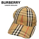 【中古】BURBERRY バーバリー ヴィンテージノバ チェック キャップ 帽子 メンズ ベージュ キャメル ブランド 美品