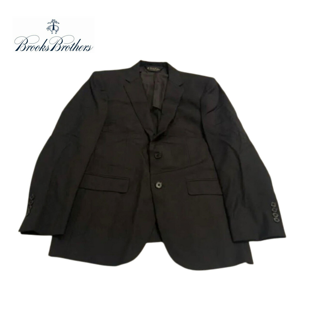 【中古】Brooks Brothers ブルックスブラザーズ メンズ スーツ 上下 セットアップ ファッション ブランド チャコールグレー グレー 002