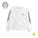 【美品】CHROME HEARTS クロムハーツ 長袖Tシャツ フローラル CHホースシュープリント T-SHRT M LS PKT CREW カットソー トッ...
