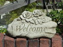 ガーデニング ガーデン イングリッシュ 雑貨 ストーン製 『English Rose Welcome Stone』