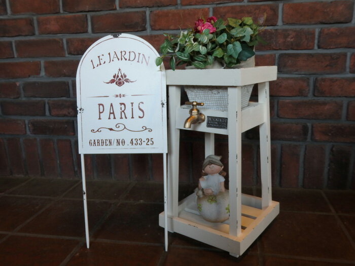 ガーデンセット ガーデニング ガーデン 雑貨『ガーデンセット♪タップスタンド・ホワイト』