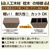 枕木90cm3本セット【M-900】【900×200×80mm】【送料無料】人工木ウッドデッキウッドパネル樹脂