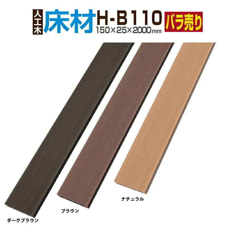【月間優良ショップ受賞店】ウッドデッキ　人工木【全2色】人工木材 人工木ウッドデッキ 部材 ウッドデッキ部材 部品 樹脂ウッドデッキ ウッドパネル【150×25×2000mm】床材 H-B110
