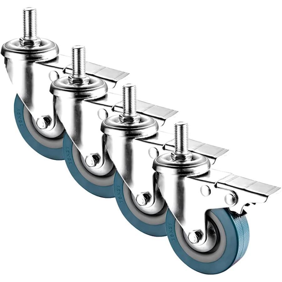 キャスター 重荷重用型 交換用キャスタ、360度回転 取替えキャスター 自在キャスター M10/M12 ねじ込み..