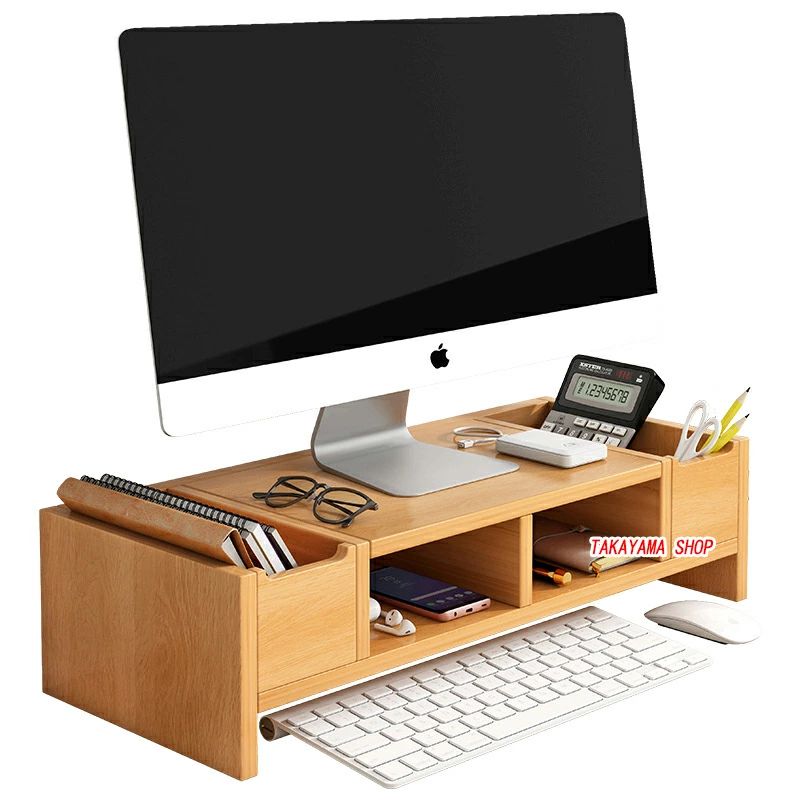 モニタースタンド 幅50 奥行20　机上台 モニター台 液晶モニター台 机上ラック 電話台 ファックス台 プ..