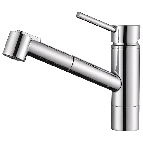 キッチン蛇口 混合水栓 引出しホース式水栓 混合水栓 シングルレバーワンホールキッチン水栓 2つモード..