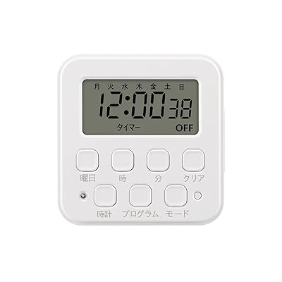 ビーエヌリンク スマート デジタル コンセントタイマー スイッチ式 プログラム 大画面 ホワイト リピー..