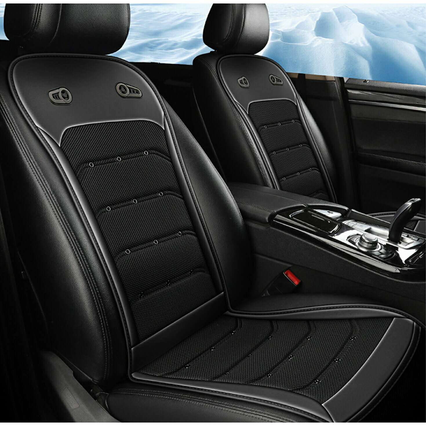 【2024新品】 クールシート 車 クールカーシート 12V24V カバー クーラーシート エアーシート 送風ファン 車 ひんやり ファン付シート ムレ防止 快適ドライブ 通気性 自動車 軽自動車 自