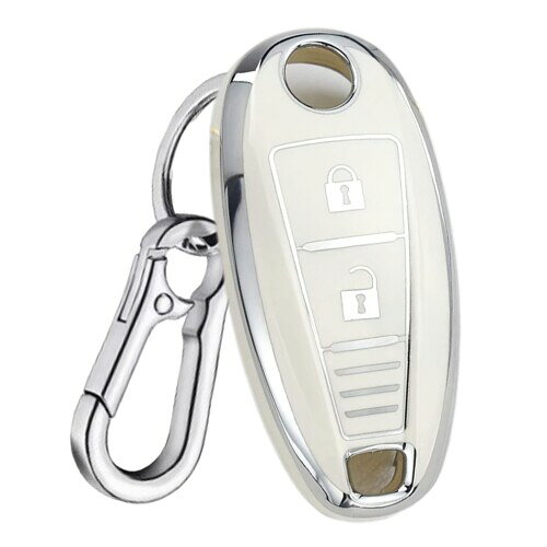 スズキ車用 キーカバー キーホルダー付き TPU素材 耐衝撃デザイン 適合車種多数 SX-4 S-CROSS YA22S/YB..