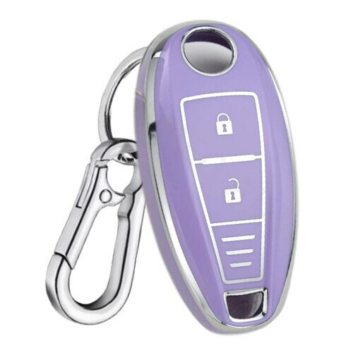 スズキ車用 キーカバー キーホルダー付き TPU素材 耐衝撃デザイン 適合車種多数 SX-4 S-CROSS YA22S/YB..