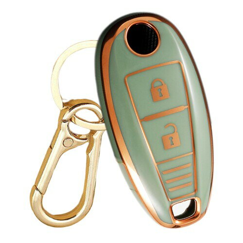 スズキ車用 キーカバー キーホルダー付き TPU素材 耐衝撃デザイン 適合車種多数 SX-4 S-CROSS YA22S/YB..