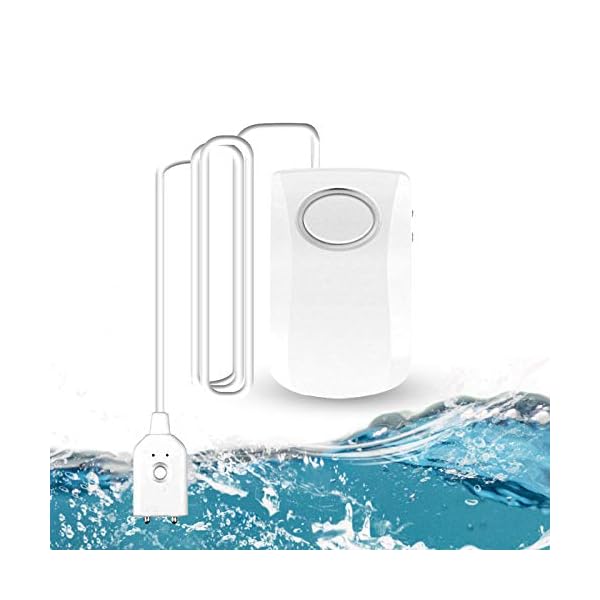 水位センサー 防犯アラーム 130dB大音量 4時間警報音 水漏れ警報 漏水検知器 液検知センサ 水漏れ防止 漏水センサ 液体漏れ防止 自動警報 ホームセキュリティ システム 浴室・キッチン・トイレ・PC室・地下室・ガレージ・床・水槽・プール・貯水槽
