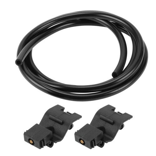 ウインドシールド ウォッシャーノズル フロントウインドウスプレーノズル ワイパースプレーワッシャージェット 1.2mホース付き OE:8538130130 に対応に対応 ブラック