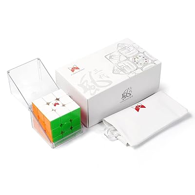 3x3x3 スピード キューブ、 内蔵マグネット、ステッカー不要の競技用キューブ (旗艦バージョン) - 含む..