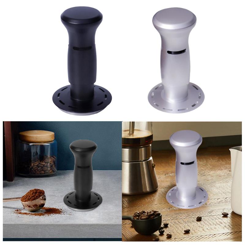 エスプレッソタンパー コーヒータンパー スプリング式 プロ仕様 フラットベース コーヒー分配ツール バ..