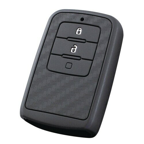 槌屋ヤック 車内用品 キーカバー スマートキーカバーHN3 カーボン調シリコーン ブラック PZ-696