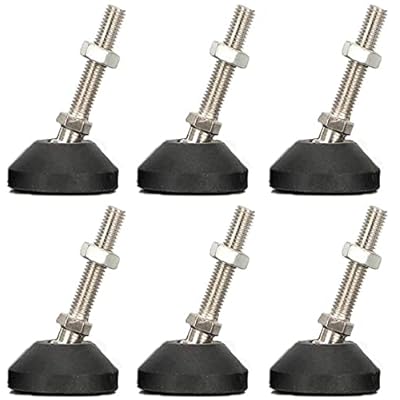 6個入り 家具足 固定脚 アジャストボルト 機械レベリング足 滑り止め 家具アジャスター足 防水 360°回..