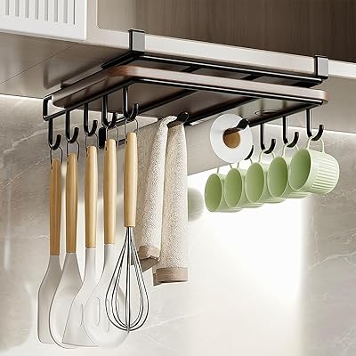 まな板スタンド 吊り下げラック 戸棚下まな板ホルダー 多機能収納 ふきん掛け 戸棚下ラック 調理器具収..