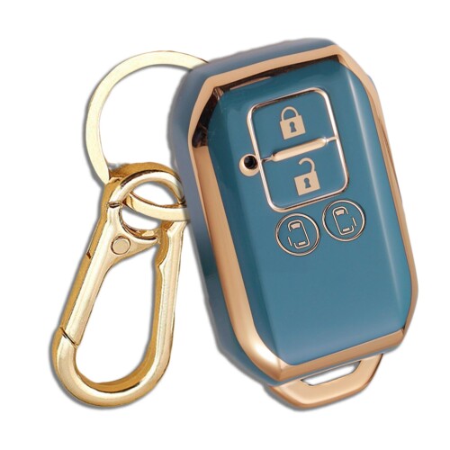 スズキ車用 キーカバー キーホルダー付き TPU素材 耐衝撃デザイン 適合車種多数 アルト クロスビー ジ..