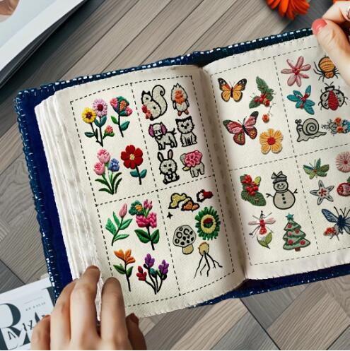 刺繍初心者キット刺繍パターン本+針仕事ガイド+縫い方チュートリアルマニュアル| DIY手芸材料キット初..