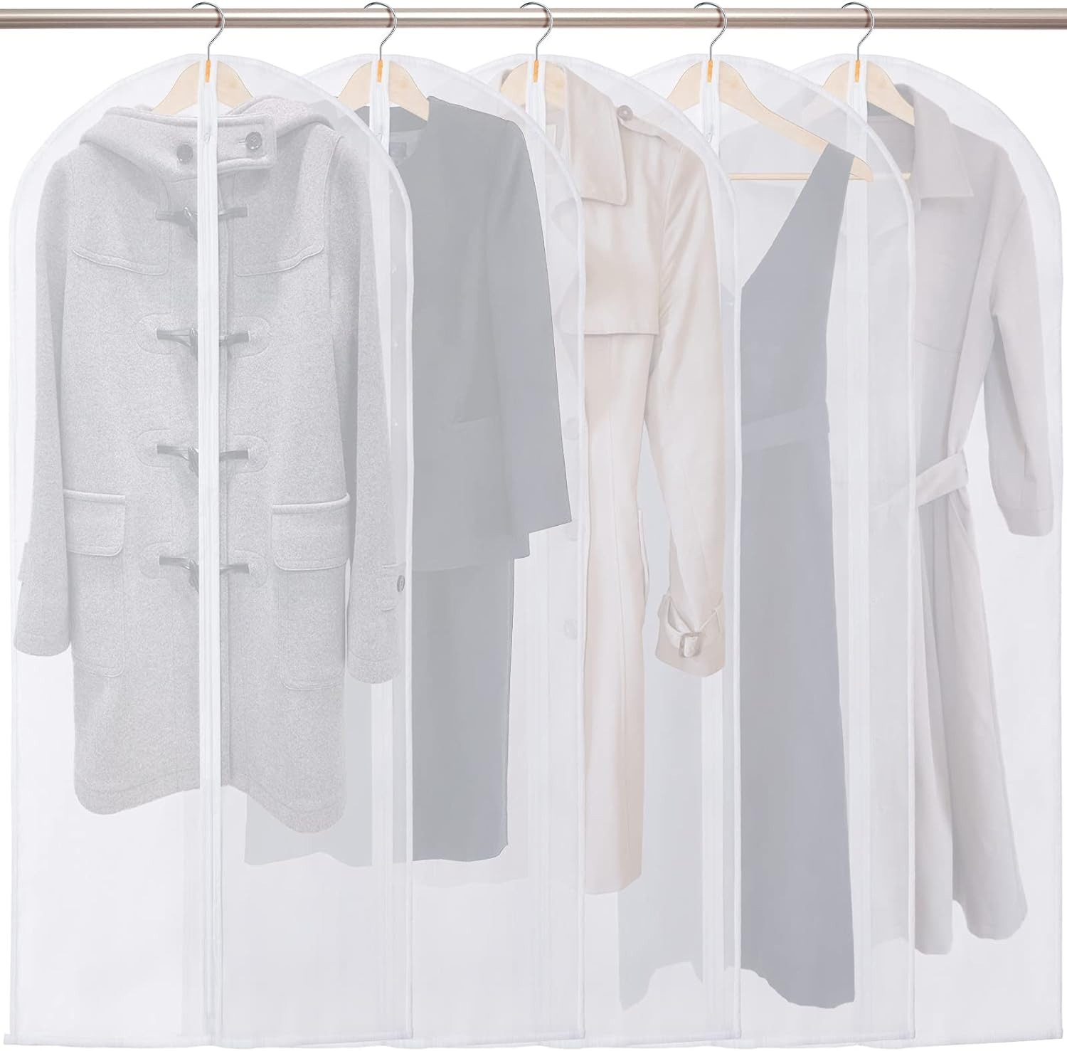洋服カバー 衣類カバー 防虫防カビ ロング 透明 半透明 ショート ビニール