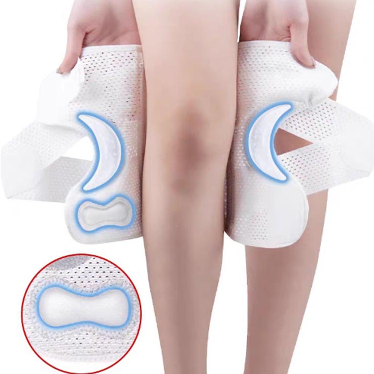 膝サポーター スポーツ V型ベルト 膝蓋骨ケア 膝 サポーター 変形性膝関節症 サポーター 膝 膝固定 夏用 登山 作業用 高通気性 薄手 左右兼用 半月板損傷 関節靭帯保護 変形性膝関節症 高齢者 痛み メッシュ サッカー ランニング M-3XL 1枚入り ホワイト ブラック