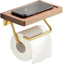 【送料無料】トイレットペーパーホルダー 木製 トイレっとペーパーホルダー ペーパーホルダー トイレ スマホや小物などが置ける棚板付き 太巻き 芯なし対応 簡単設置 マンション 戸建て インテリア