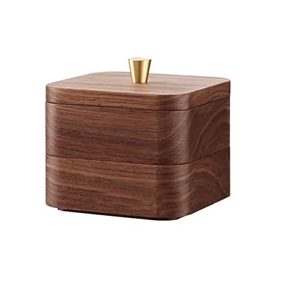 小物入れ ボックス 収納 ボックス 卓上収納 木箱 蓋付き 綿棒入れ 物ボックス 木箱 胡桃の木