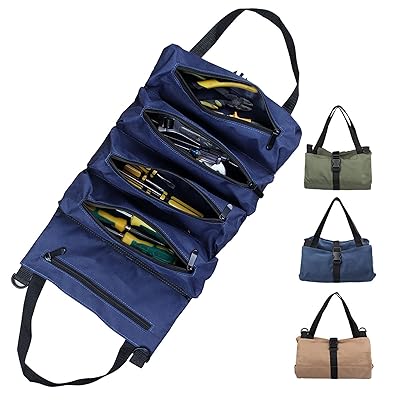 ツールバッグ 工具入れ 布 【5段ポケット式 】 折りたたみ可能 幅28cm コンパクト仕様 道具袋 耐久性 ..