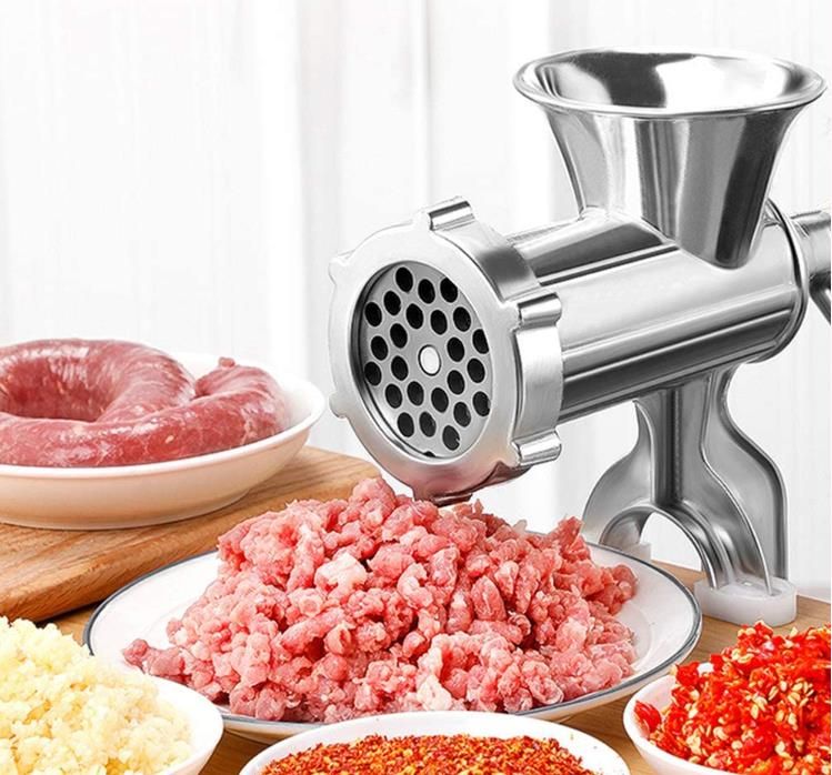 【動画あり】家庭用 多機能 手動式 ミンサー ひき肉器 ソーセージマシン ミートグラインダー ソーセー..