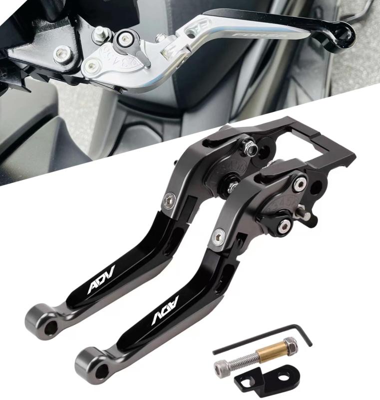 バイク オートバイ用 アルミブレーキ クラッチレバーセット ハンドルレバー パーキングブレーキ レバーセット スクーター 6段階調整 対応車種ADV150 ADV 2019 2020 5色