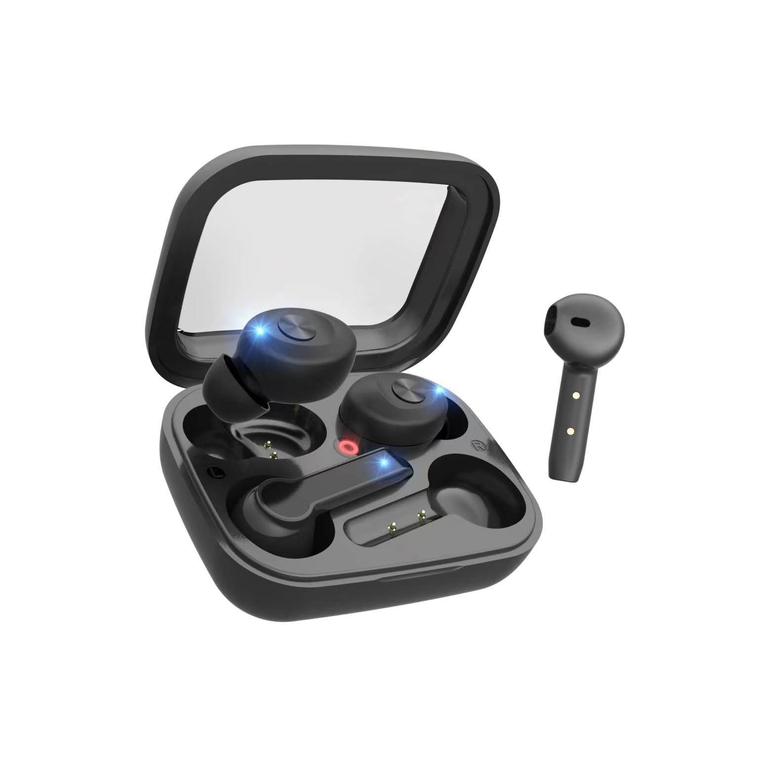 【2023年新登場 内蔵ワイヤレスイヤホン2組 最大120時間再生】ワイヤレスイヤホン Bluetooth イヤホン 2台同時再生 Bluetooth5.3技術 人間工学設計 蓋を開けたら瞬間接続 音量調整 Type‐C急速充電 ブルートゥース イヤホン