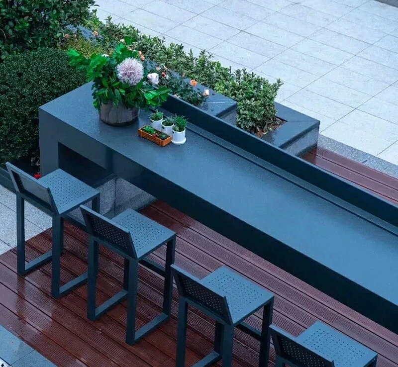 北欧のアウトドアハウス庭ステンレスソファー組み合わせ屋外の庭ガーデン屋外の家具レジャーソファーです