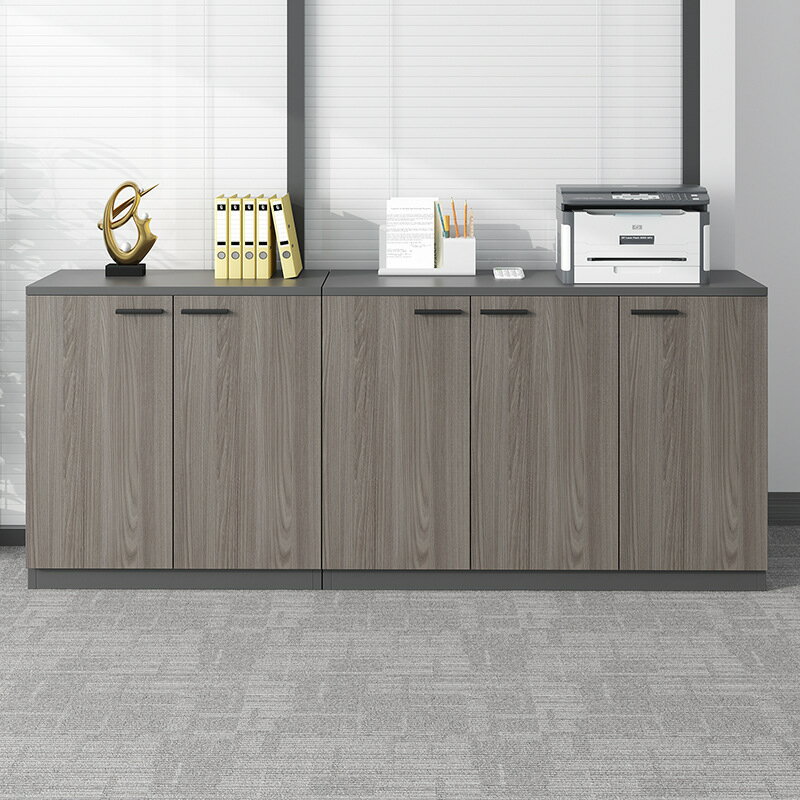 事務会議室収納キャビネットコピー機プリンター台収納資料ロッカー花槽棚低いキャビネット