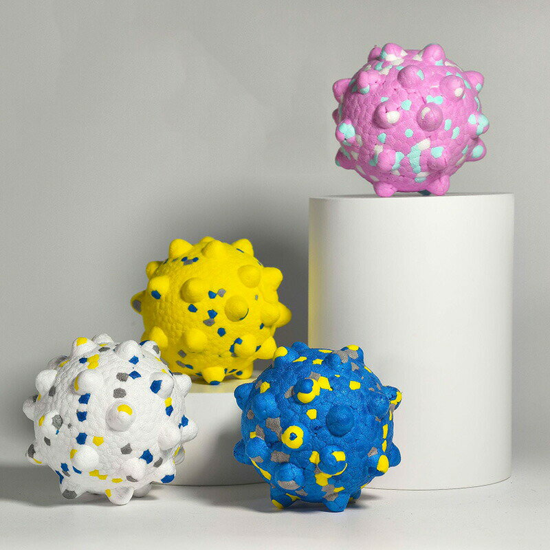 犬 おもちゃ 噛む ボール 3個入り 頑丈 犬のおもちゃ 犬用 噛むおもちゃ 子犬 ペット 知育玩具 安全 E-TPU素材 小型犬～大型犬 歯のケア 投げる 壊れない 弾力性 洗える 遊び 運動不足解消 ストレス解消