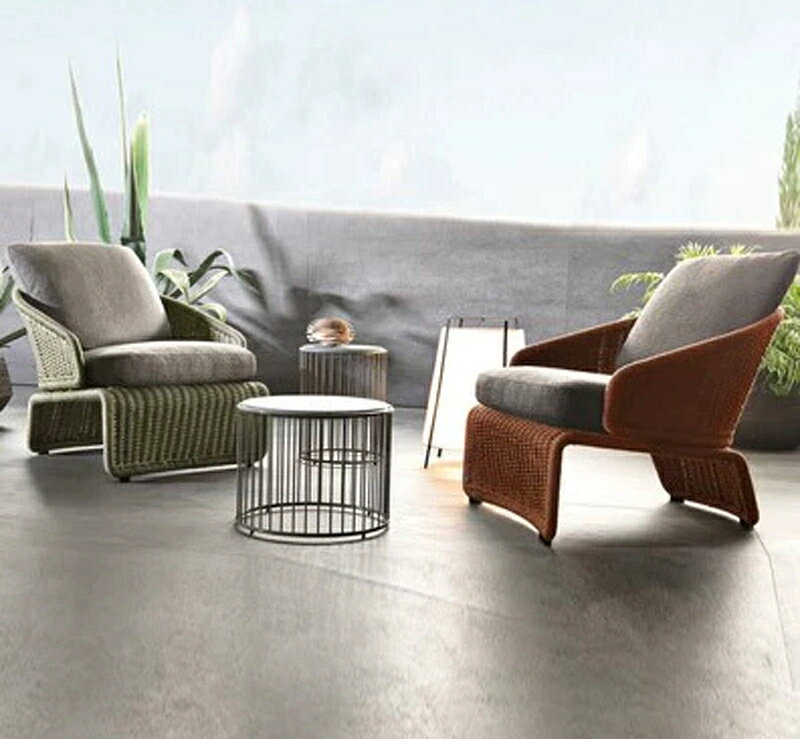 アウトドアヴィラソファ家具庭のバルコニー防水日焼け防止籐の椅子テーブルホテル民宿テラスソファセッ..