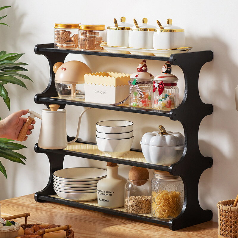 キッチンカウンター調味料棚収納棚用品整理棚層別多機能棚キャビネット神器です