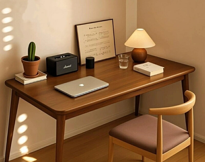 机を厳選して勉強する机寝室家庭用の中学生簡易無垢材の足長方形のオフィスパソコン机
