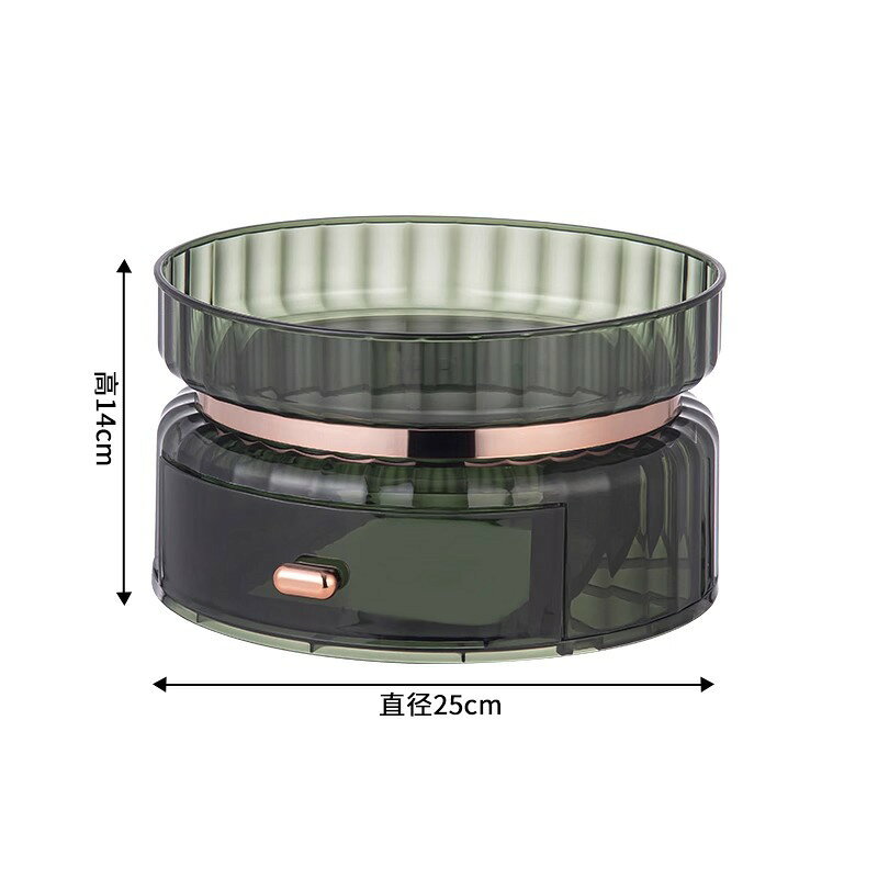 360度回転キッチンラック二重引き出し付き調味料ケース家庭用調味料収納トレイ多機能収納です