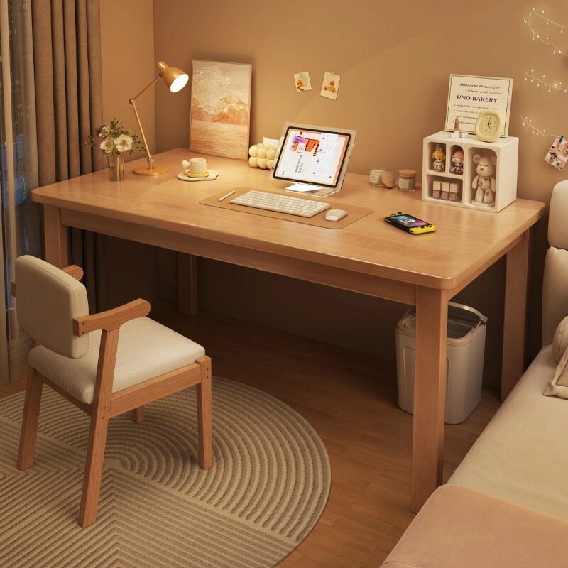 デスクトップパソコンデスク家庭用学習デスク壁際作業デスク簡易無垢材デスク大人用デスクデスク