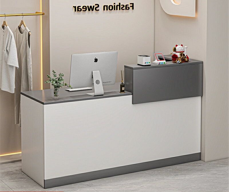 シンプルモダンな洋服店レジ会社フロント受付美容院カウンターコンビニ小さなカウンター