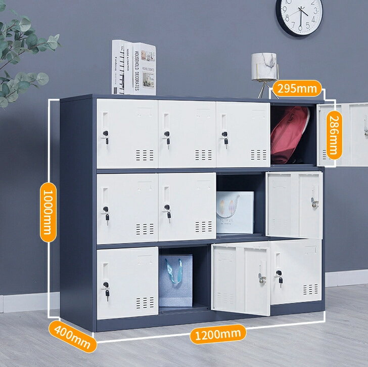 学生ランドセルロッカー教室衣類収納ロッカー小学校幼稚園カラーロッカー多門鍵付き鉄製ローロッカー