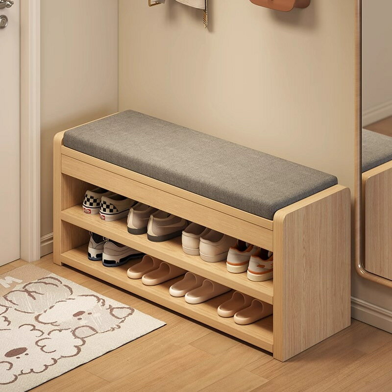 実木靴棚家庭用戸口多層新モデル2025爆款玄関収納神器簡易小狭履箱に座ることができます