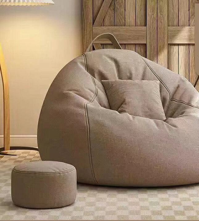 怠け者の豆袋ソファ小坪型一人用リクライニングチェア居間の畳の寝室レジャーのバルコニーネットの赤い脚に座ります