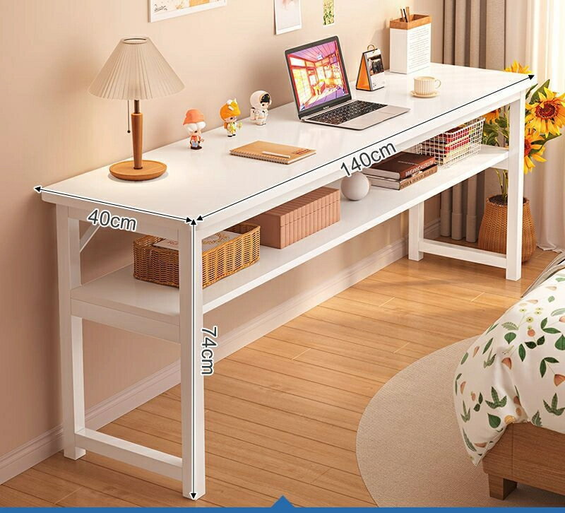 机家庭用女性用寝室長い机簡易賃貸家壁にもたれた長い机仕事台ベランダ狭いパソコン机