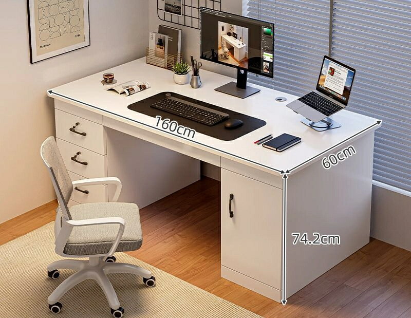 机の机の古い机の簡易な職員の机のオフィスの机のシンプルな現代の職員の位デスクトップパソコンの机と..