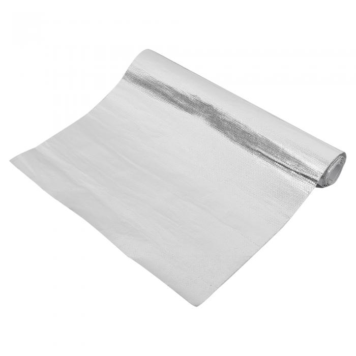 A ABSOPRO 車の熱シュラウド アルミ製遮熱マット 遮熱カバー保護 グラスファイバー 60x30cm シルバートーン