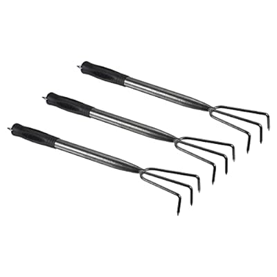 53 cm 3タインハンドガーデニングレーキ 3個 高炭素鋼 ノンスリップハンドル 硬化 ほぐし土耕うん機 裏..