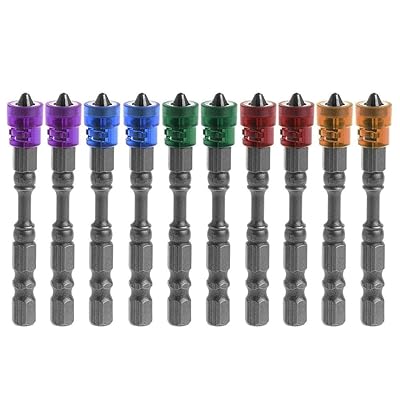 乐天商城 - 10ピース 6.35mmシャンク 全長65mm PH2磁気プラスドライバービット シングルヘッドスクリュードライバービット